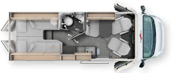 Tagesgrundriss Malibu Van First Class - Two Rooms 640 LE RB charming GT skyview Tagesgrundriss Malibu Van First Class - Two Rooms 640 LE RB charming GT skyview