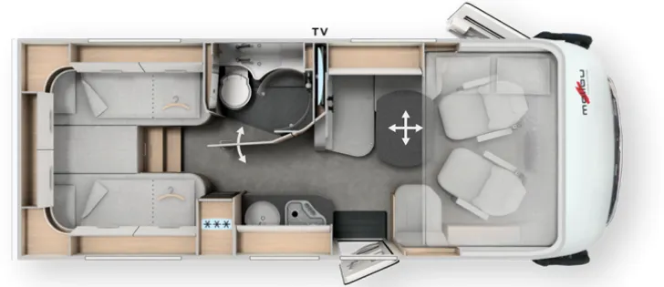 Grundriss Tag Malibu I 430 KB-LE lightweight 3.5t