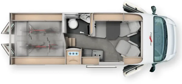 Tagesgrundriss Malibu Van Relax 640 LE XR ambition Tagesgrundriss Malibu Van Relax 640 LE XR ambition