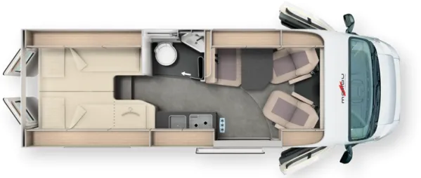 Tagesgrundriss Malibu Van Relax 640 LE R ambition Tagesgrundriss Malibu Van Relax 640 LE R ambition