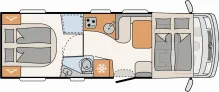 Grundriss Tag Dethleffs Esprit I 7150-2 DBM