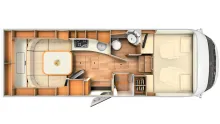 Grundriss Tag Hymer Duo Mobil B 634 SL Duomobil Top gepflegt und unfallfrei
