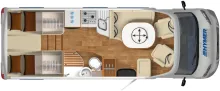 Grundriss Tag Hymer Tramp SL 588 ---sehr gepflegt aus erster Hand--
