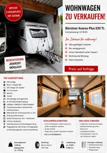 Fahrzeugbild Bürstner Averso Plus 520 TL Sehr Gut! Wenig Genutzt! #1