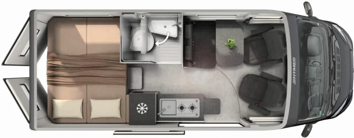 Grundriss Tag Hymer Redwood 601 Automatik, Combi 6DE, Navi+Kamera