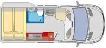 Grundriss Tag Pössl Roadstar XT Mercedes