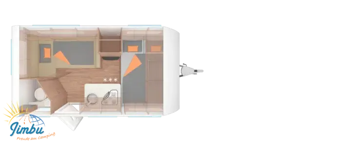 Grundriss Nacht Weinsberg CaraOne 390 QD