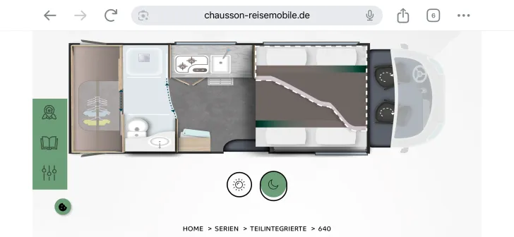 Grundriss Nacht Chausson Titanium Ultimate 640