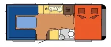 Grundriss Tag Hobby Prestige 495 T Sehr guter Zustand