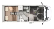 Grundriss Tag Hymer B-Klasse MC T 600 WhiteLine sehr gepflegt-1.Hd-Restgaranti