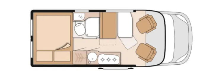 Grundriss Tag Knaus BoxStar 600 sehr gepflegt