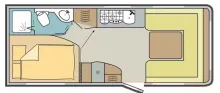 Grundriss Tag Hobby Excellent 540 FU WIE NEU: NUR EINMAL BENUTZT UN