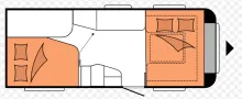 Grundriss Nacht Hobby Excellent 540 FU WIE NEU: NUR EINMAL BENUTZT UN