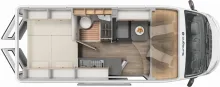 Grundriss Tag Sunlight Camper Van CLIFF 600 Root Sie sparen 4.116.- €