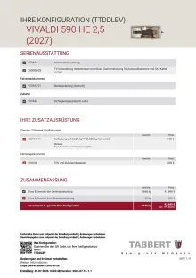 Fahrzeugbild Tabbert Vivaldi 590 HE 2.5 Zuladung über 800 kg #7