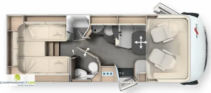 Fahrzeugbild Malibu I 450 RB-LE comfort 4.2 t MB+2027+TV+MARKISE+ #4