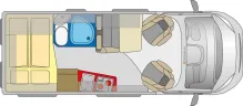 Grundriss Tag Globecar Globescout Plus Pössl *Dachklima*SAT+TV*18"-Alu*