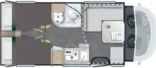 Grundriss Tag Challenger Teilintegriert 287 Graphite Edition Arctic Solar