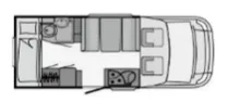 Grundriss Tag Dethleffs Globebus T 4