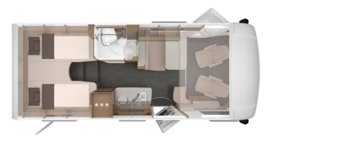 Grundriss Tag Knaus L!VE I 650 MEG 180 PS, Lithiumbatterie LIVE