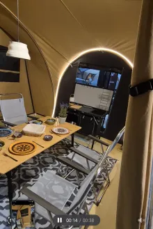 Grundriss Nacht Cabanon Faltcaravan
