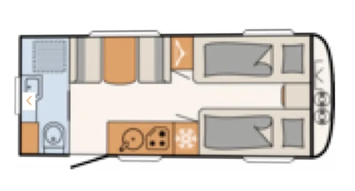Grundriss Tag Dethleffs Nomad 490 EST Top Zustand, Mover