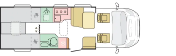 Tagesgrundriss Adria Coral Select 670 SL