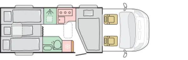 Nachtgrundriss Adria Coral Select 670 SL