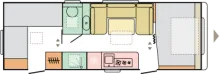 Grundriss Tag Adria Adora 673 PK - ALDE Twin-Achse