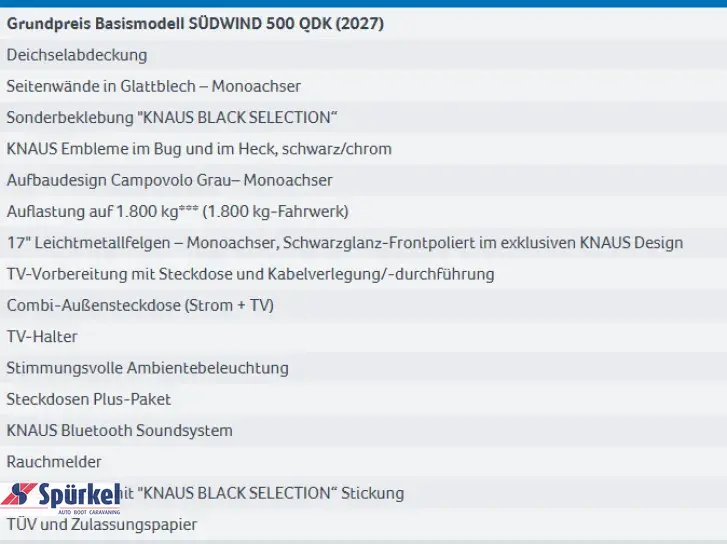 Fahrzeugbild Knaus Südwind 500 QDK Black Selection 1800*Gas-Paket*AL-KO ATC* #3