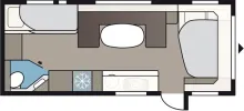 Grundriss Tag Kabe Estate 600 GDL Winterwohnwagen + Kinderbetten
