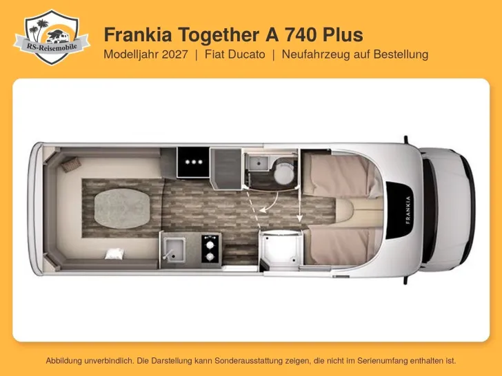Fahrzeugbild Frankia Together A 740 Plus *2027*4 Sitze*Notbett* #2