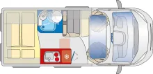 Grundriss Tag Pössl Summit Prime 540 Fiat 140 PS top ausgestattet