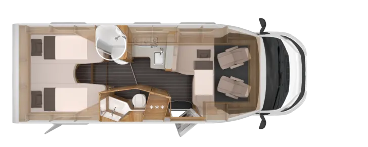 Grundriss Nacht Knaus Sky TI 700 MEG IC-Line Automatik | Aktionspreis!