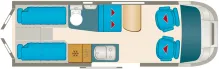 Grundriss Tag Karmann Mobil Davis 620 AHK Luftfederung 17Zoll AluWinterpaket