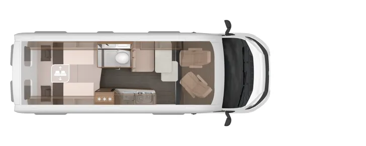 Grundriss Tag Knaus BoxLife 630 ME Automatik | Vollausstattung