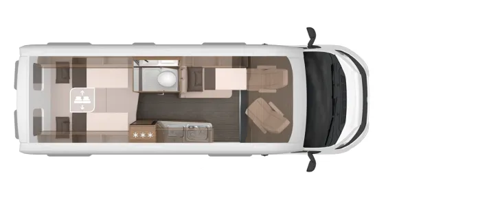 Grundriss Nacht Knaus BoxLife 630 ME Automatik | Vollausstattung