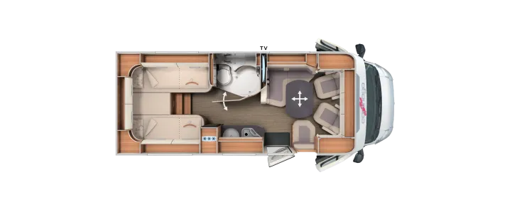 Grundriss Tag Carthago C1-tourer T 143 KB-LE comfort 4.2t
