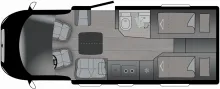 Grundriss Tag Crosscamp EXPDN 7.0 EL Peugeot