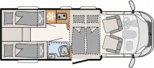 Grundriss Tag Dethleffs Just Camp T 6812 EB *SOFORT VERFÜGBAR*PAKET ONE*