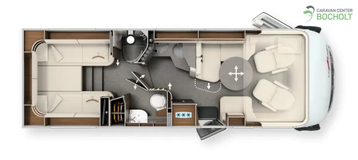 Grundriss Tag Carthago chic e-line I 50 LE DA Modell 2026 / Abverkauf