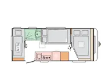 Grundriss Nacht Adria Altea 542 PK SAT/TV, Klima, Vorzelt,..