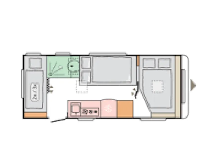 Grundriss Nacht Adria Altea 542 PK SAT/TV, Klima, Vorzelt,..