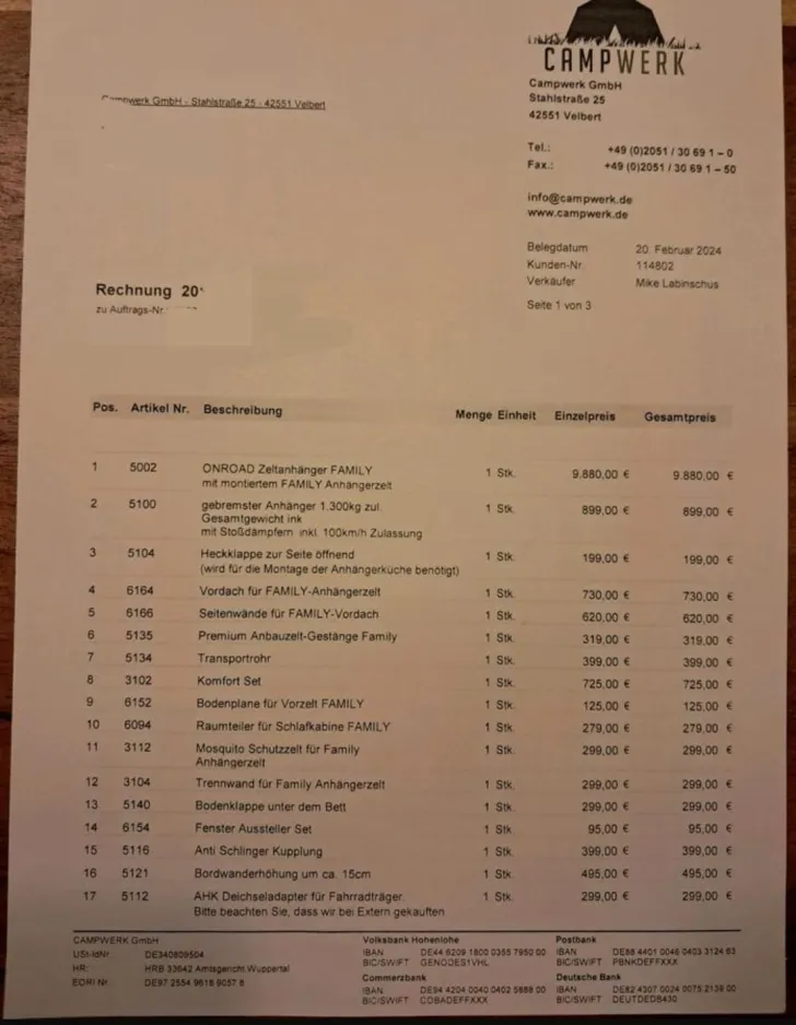 Fahrzeugbild Campwerk Zeltanhänger FAMILY Sehr gut gepflegt #8