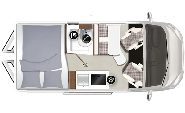 Tagesgrundriss Karmann Mobil Davis 540 Trendstyle Tagesgrundriss Karmann Mobil Davis 540 Trendstyle