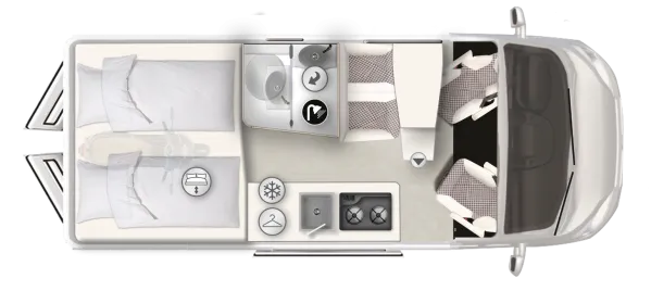 Tagesgrundriss Karmann Mobil Davis 630 Lifestyle