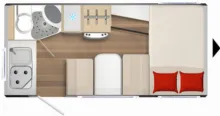 Grundriss Tag Bürstner Premio Life 425 TS GANZJAHRESREIFEN|HU neu|AKS