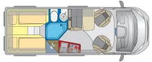 Grundriss Tag Pössl D-Line Roadcruiser ............. mit Längsbetten!
