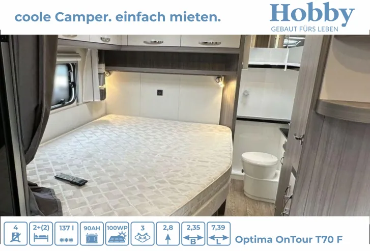 Fahrzeugbild Hobby Optima ONTOUR T70 F RAUMBAD / SOLAR / F-TRÄGER #10