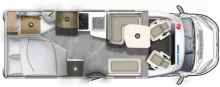 Grundriss Tag Eura Mobil Profila T PT 675 SB 140PS/Mondial-Paket/Alufelgen/RFK/Sun Roof